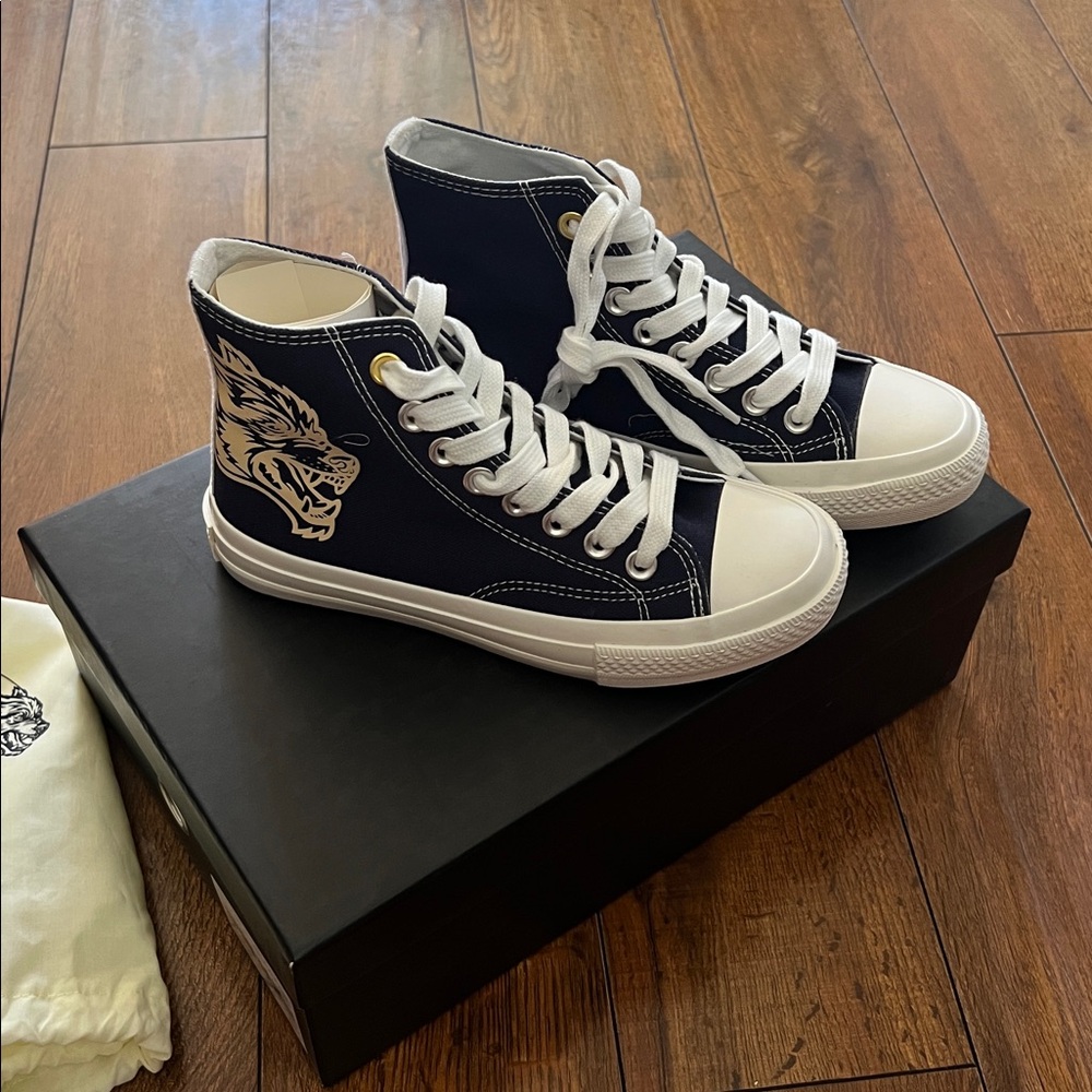 Darc Sport Navy and Tan High Tops